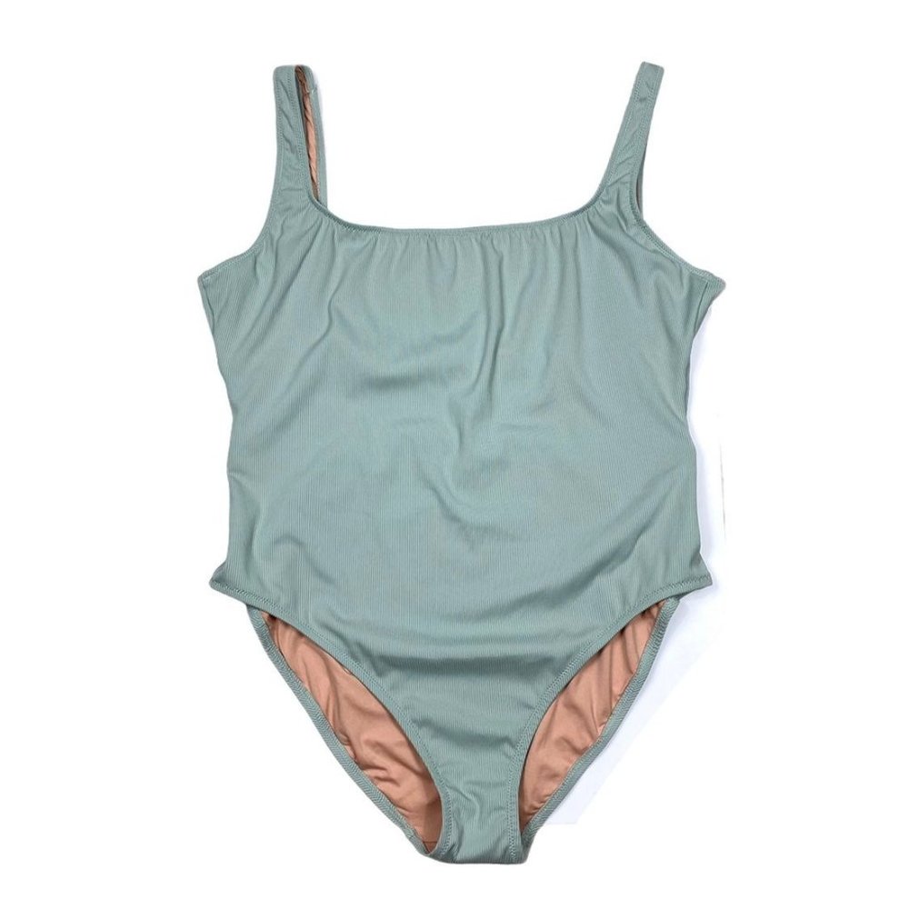Madewell mint one piece ribbed swimsuit xxl